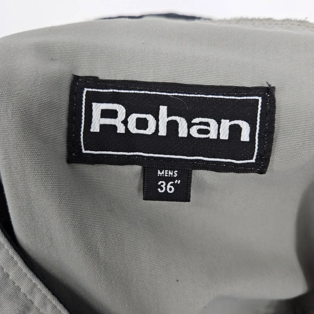 Rohan Fusion Trousers Pants Mens 36 Outdoors Travel Walking Quick Dry Gray
